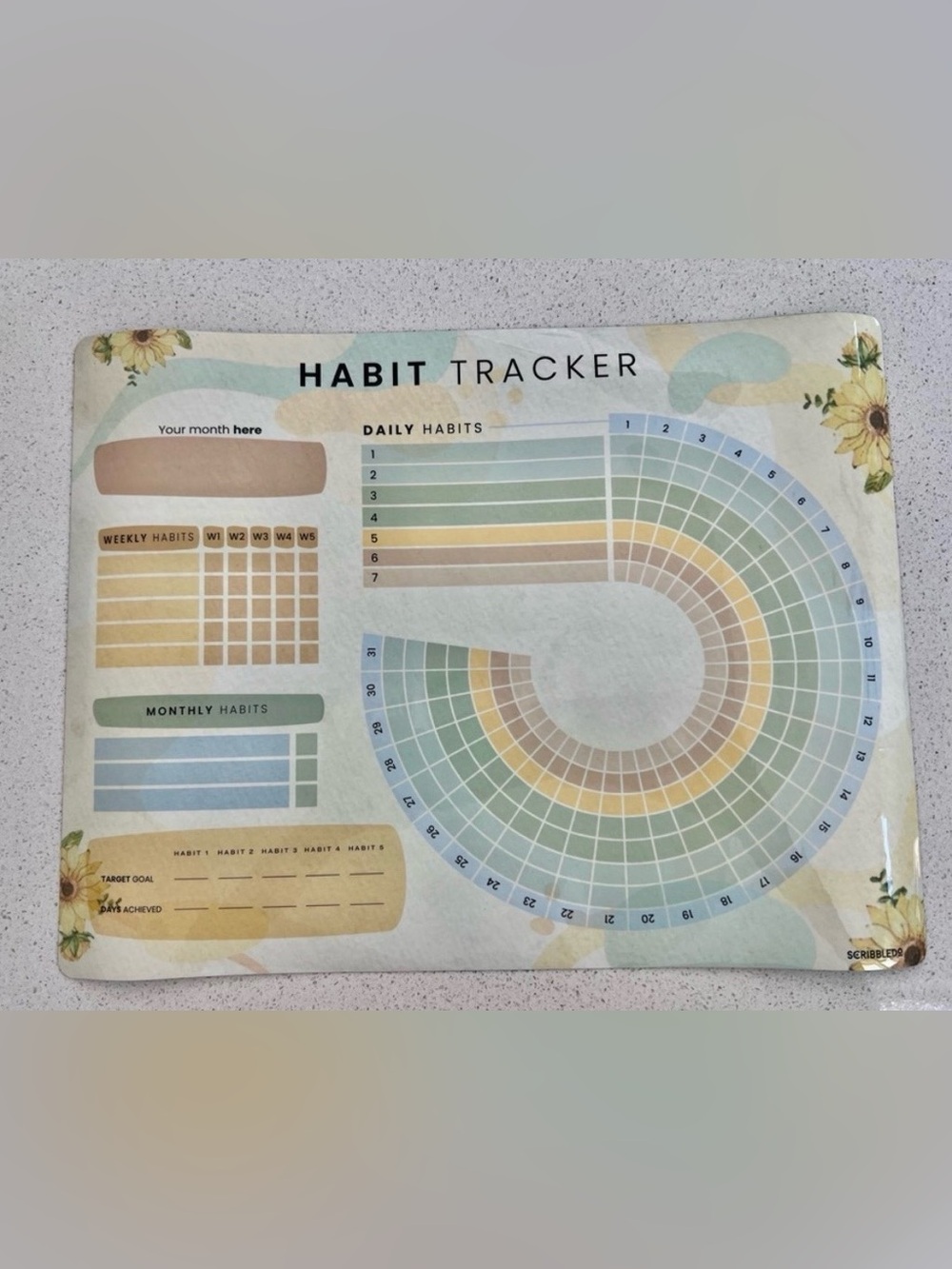 Scribbledo Magnetic Habit Tracker Planner Set
